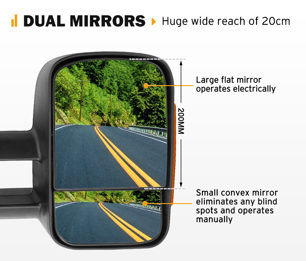 Applicable To D23 NP300 2015-ON Adjustable Large Vision With Light Electric Exterior Rear Vision Mirrors