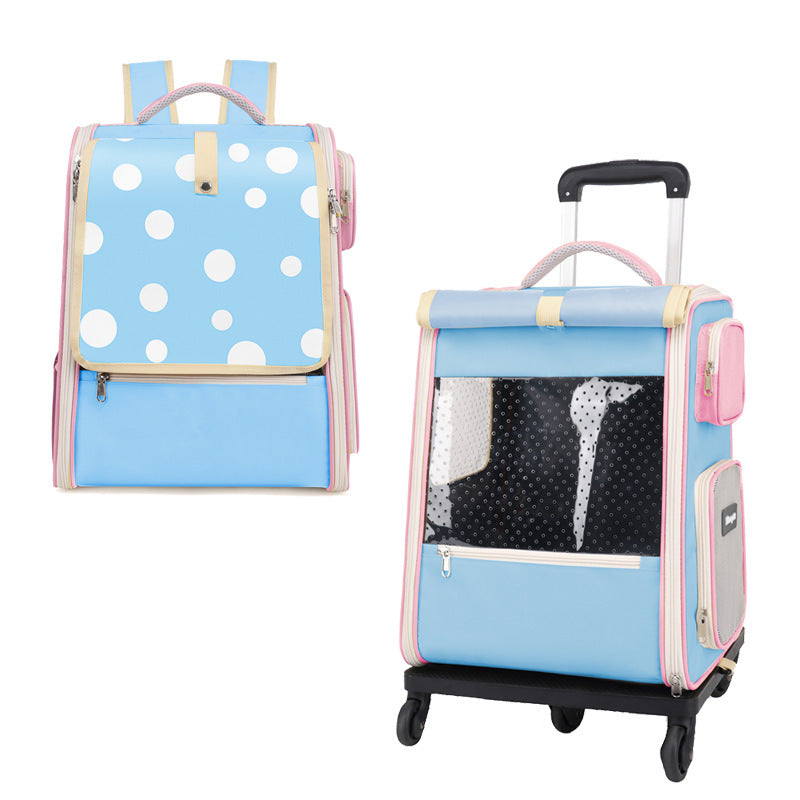 Multifunctional Draw-bar Pet Bag Portable Cat Luggage