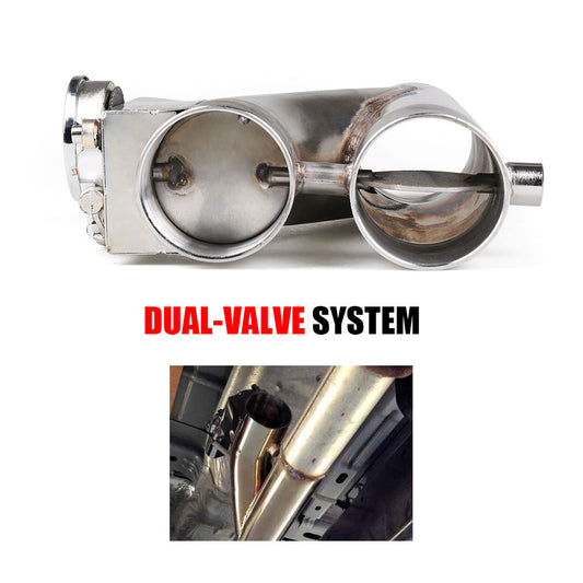 Car Modification Stainless Steel Electronic Control Double Valve Exhaust Pipe
