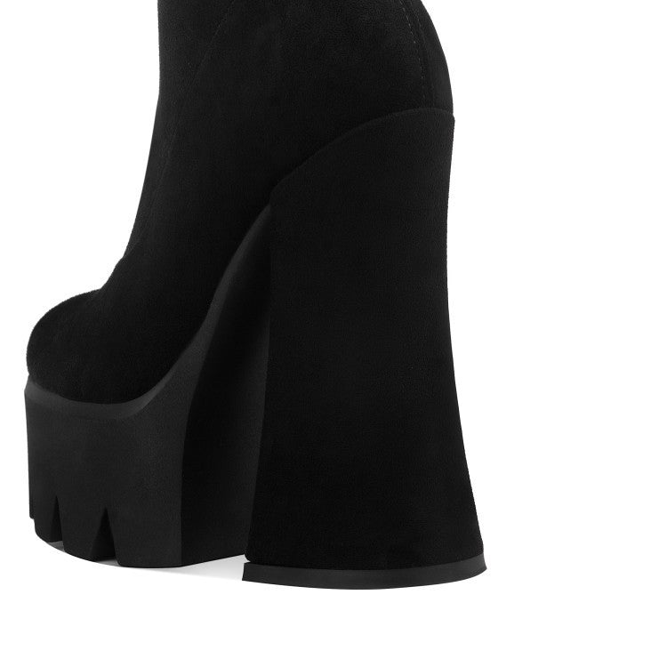 Women's Fashion Casual Waterproof Platform Elastic Boots