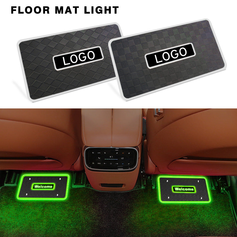 Car Foot Mat Ambience Light Led Car Decorative Light Bluetooth RGB Foot Sound Control Rhythm Lamp
