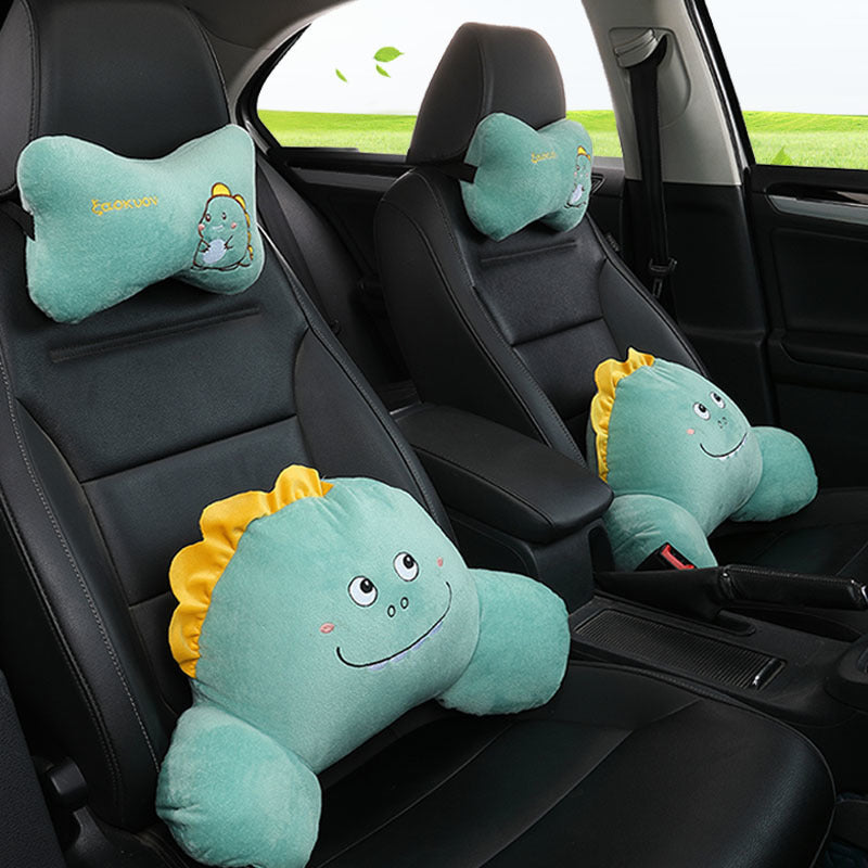 Automotive Headrest Car Lumbar Pillow Suit Cute Cartoon