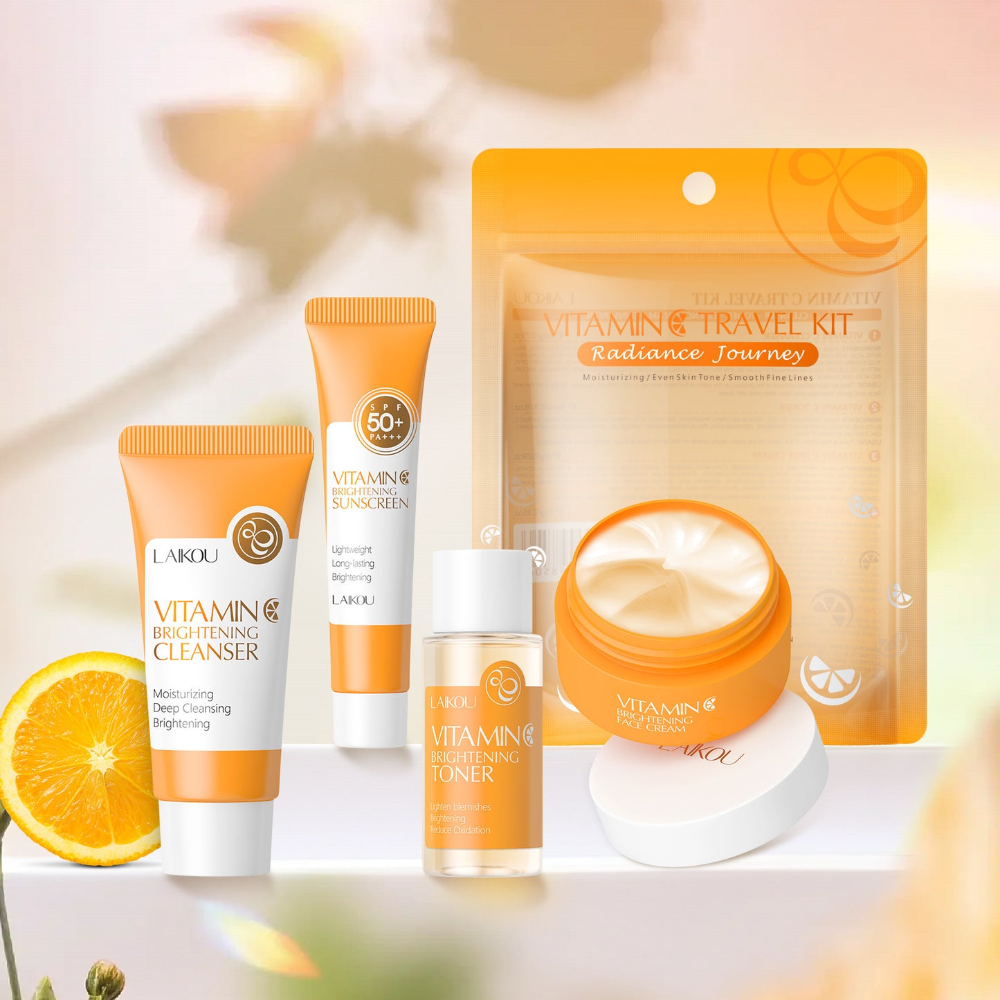 Vitamin C Travel Four-piece Set With Whitening Skin Colors