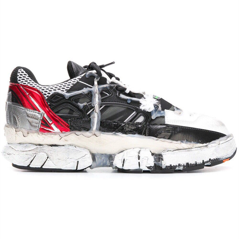 Retro distressed dirty shoes