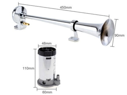 Single tube air horn