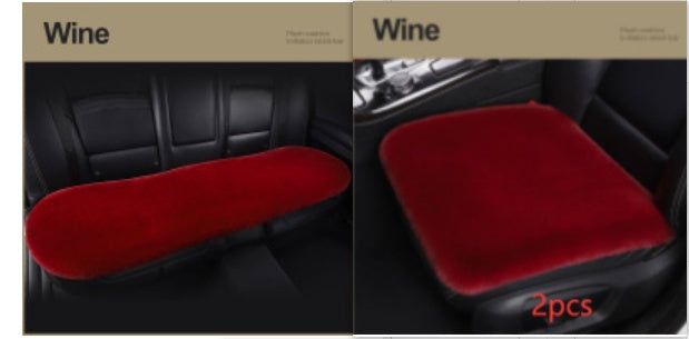 Car Seat Winter Plush Single Seat Square Cushion
