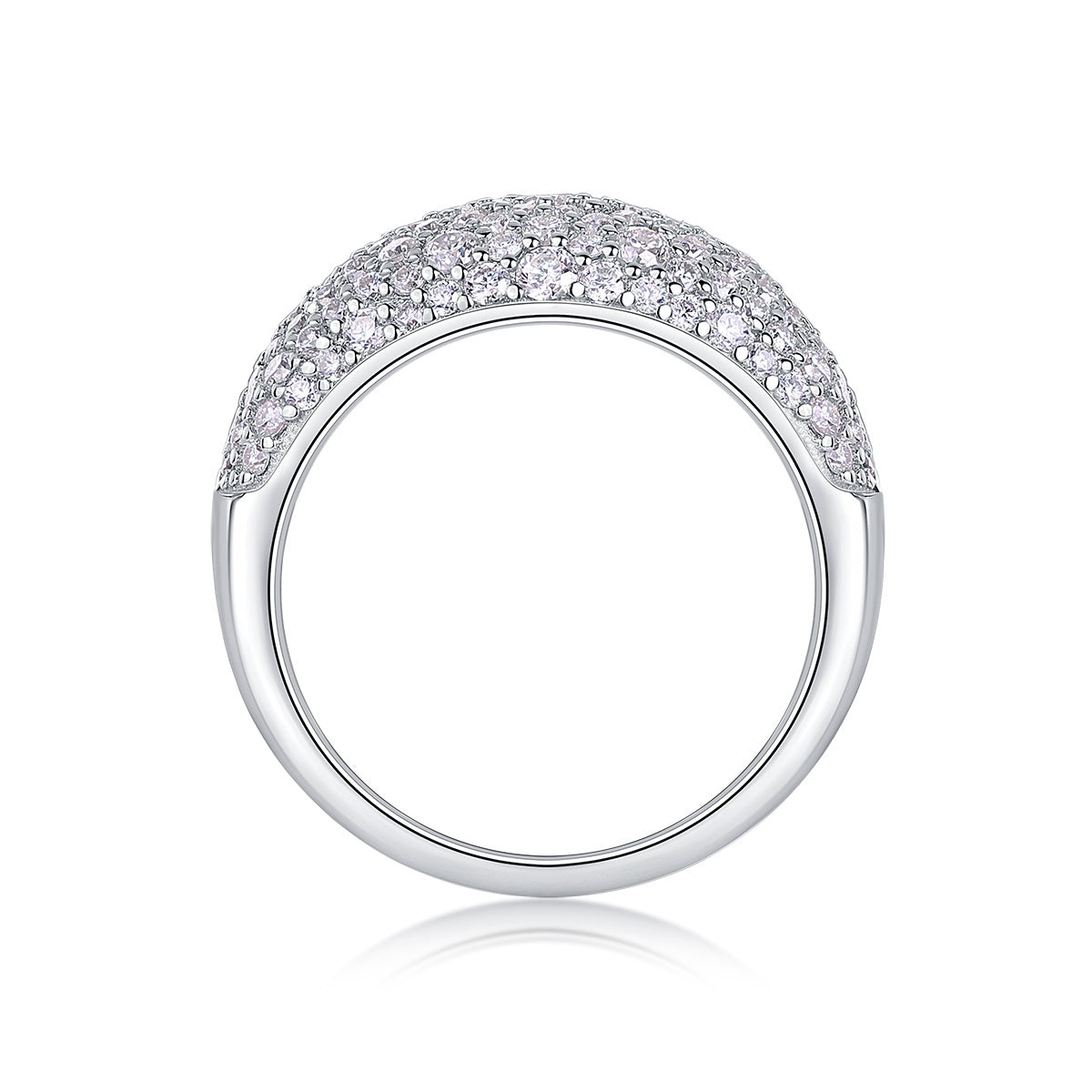 Moonlit Night Stars - A Wedding Ring Set With Top-quality Moissanite S925 Silver And Platinum-plated Diamond. The Ring Can Be Inspected With A Diamond Pen