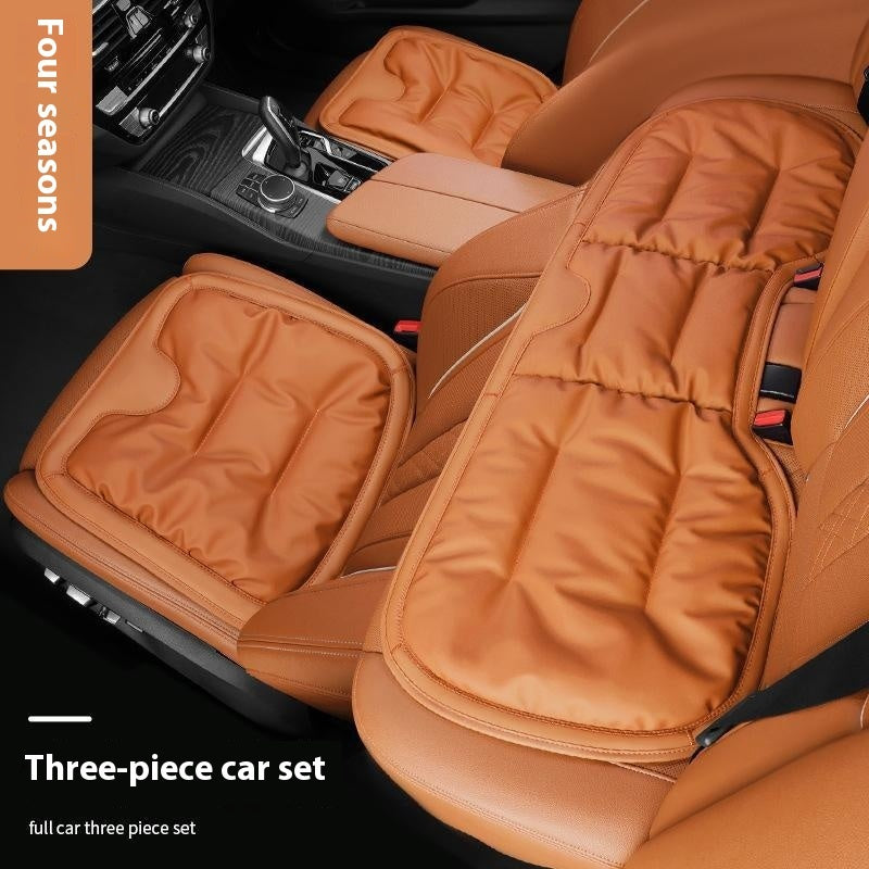 Car Seat Cushion Anti-fouling Leather Winter One-piece Three-piece Set