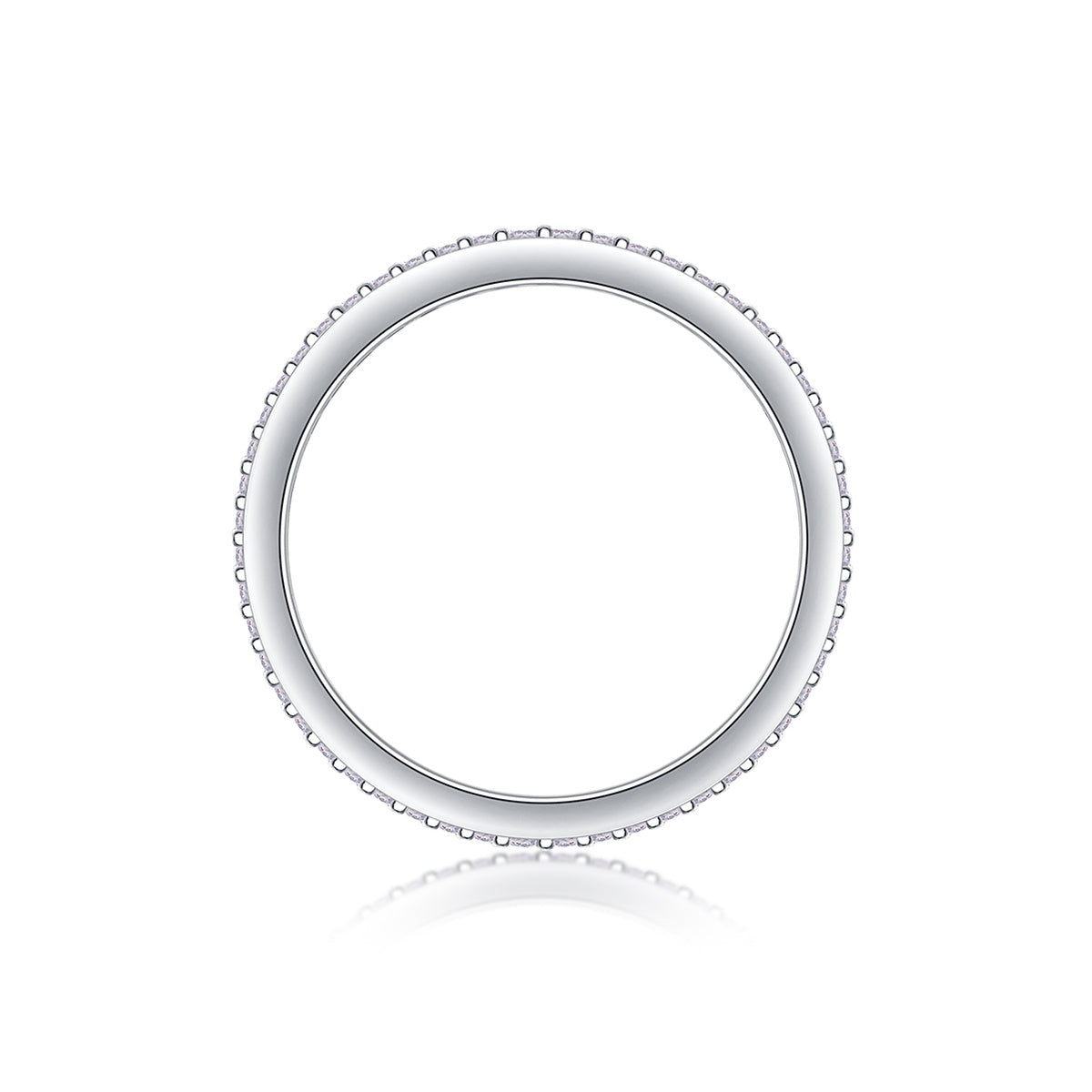 Light Up The Time - A Wedding Ring Set With Top-quality Moissanite S925 Silver And Platinum-plated Diamond Can Be Tested With A Diamond Pen