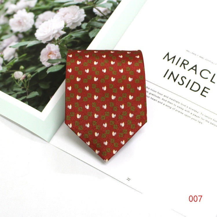 Casual Men's Tie Business Formal Wear 9CM Printed British Style Polyester Yarn Tie