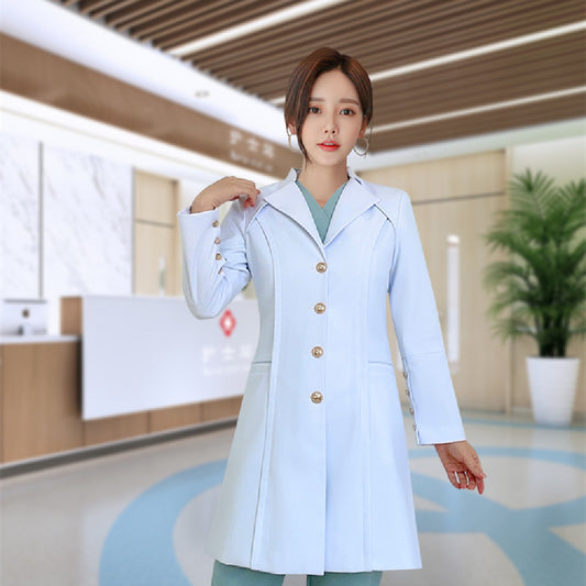 White Coat Fashionable Women's Long Sleeves