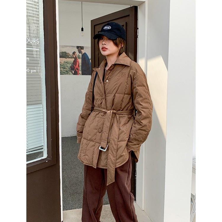 Fashion Loose White Duck Down Jacket