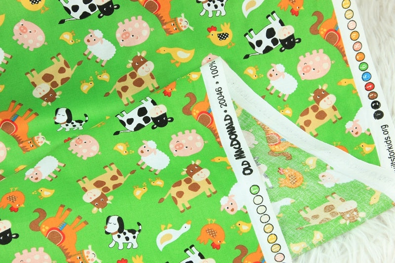 Plain Cotton Fabric Nordic Style Animal Print Handmade DIY