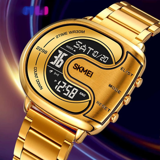 U-shaped Dial Creative Men's Multifunctional Waterproof Electronic Watch