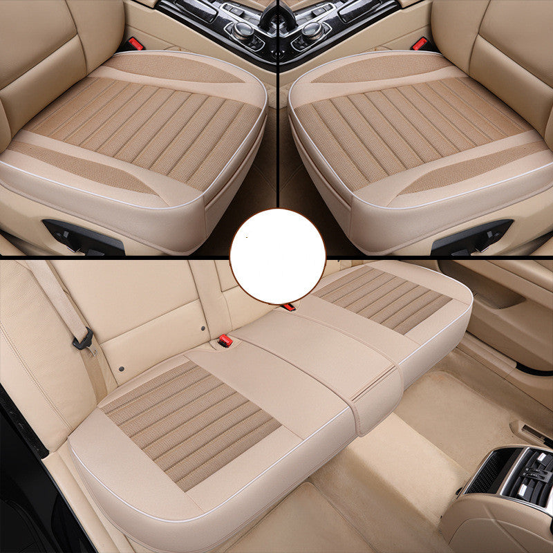 Three-piece Car Seat Cushion New Linen Cushion Cover Without Backrest