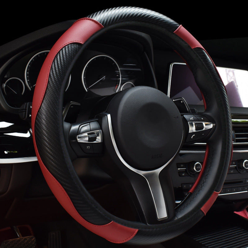 Car Steering Wheel Cover Elastic Rimless Leather