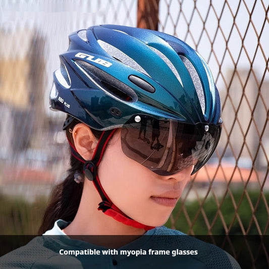 Mountain Bike Integrated Riding Cap Magnetic Goggles Helmet