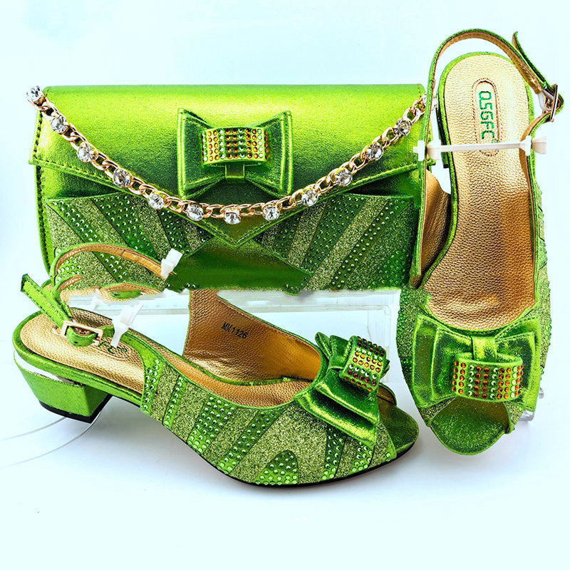 Summer Sweet Thick Heel Fish Mouth Scrub Sandals