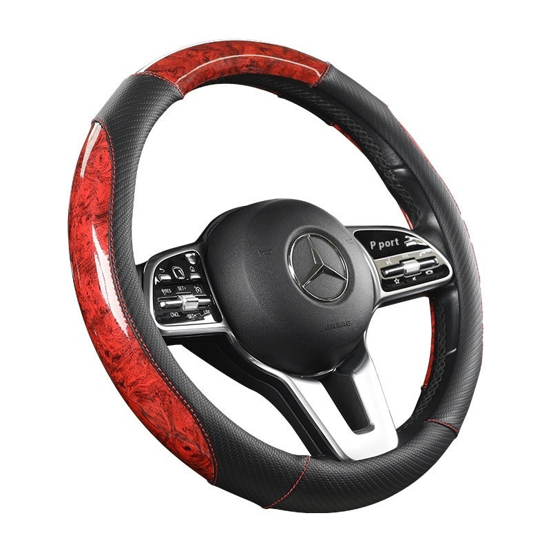 Steering Wheel New Year Crystal Car Cover Leather Modification