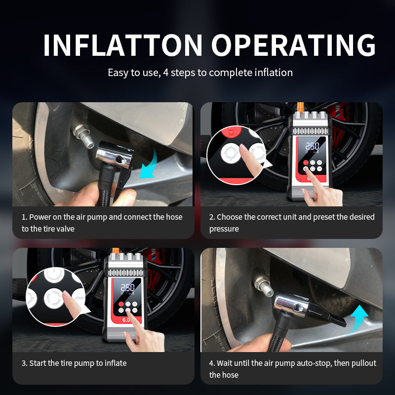 Integrated Emergency Power And Air Pump For Automobiles