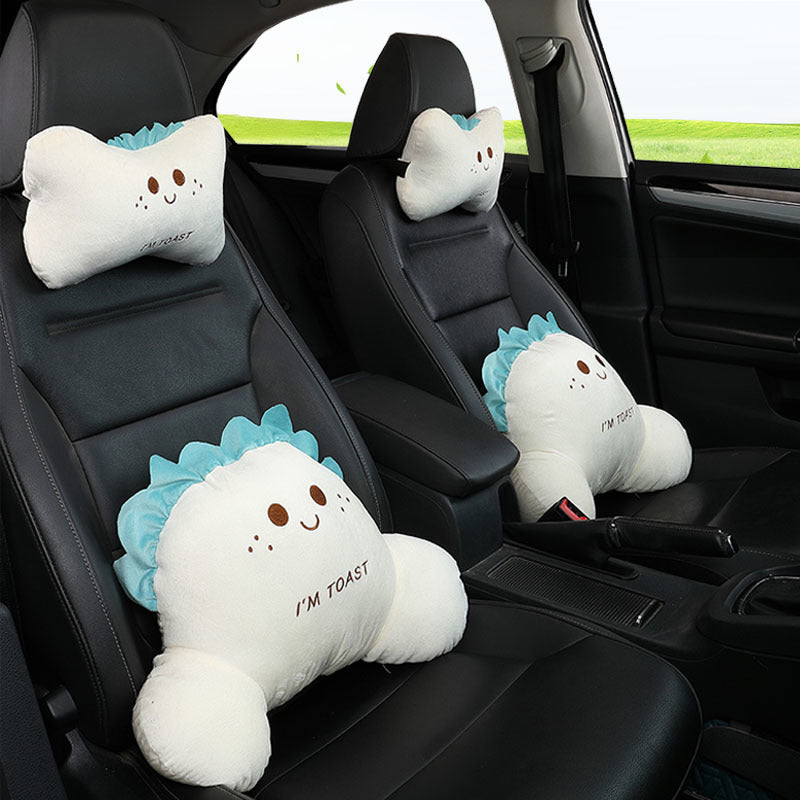 Automotive Headrest Car Lumbar Pillow Suit Cute Cartoon