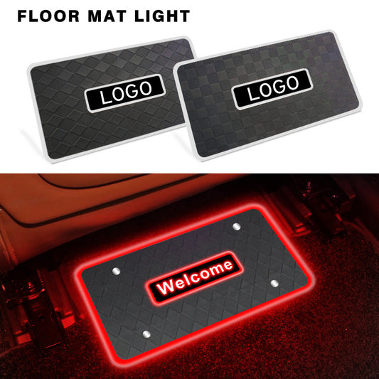 Car Foot Mat Ambience Light Led Car Decorative Light Bluetooth RGB Foot Sound Control Rhythm Lamp