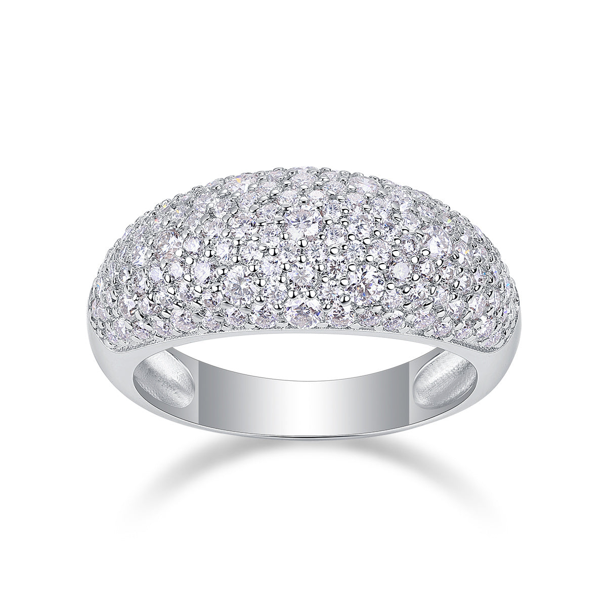 Moonlit Night Stars - A Wedding Ring Set With Top-quality Moissanite S925 Silver And Platinum-plated Diamond. The Ring Can Be Inspected With A Diamond Pen