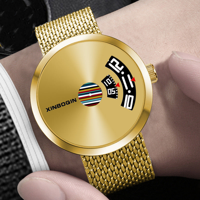 No Hand Strap Steel Strap Quartz Watch Male