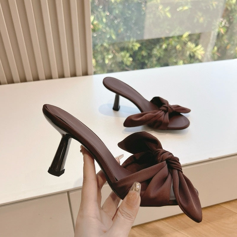 Women's Fashion Bowknot Stiletto Heel Sandals