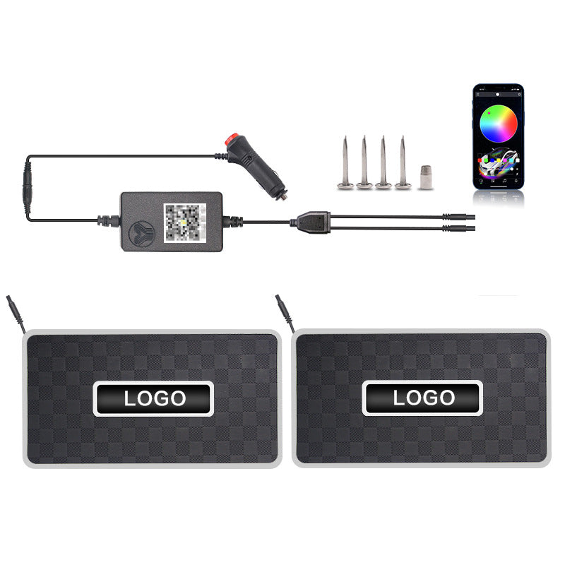 Car Foot Mat Ambience Light Led Car Decorative Light Bluetooth RGB Foot Sound Control Rhythm Lamp
