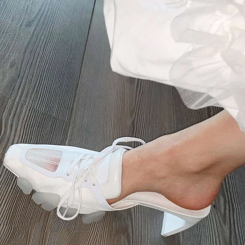 Women's high heel slippers