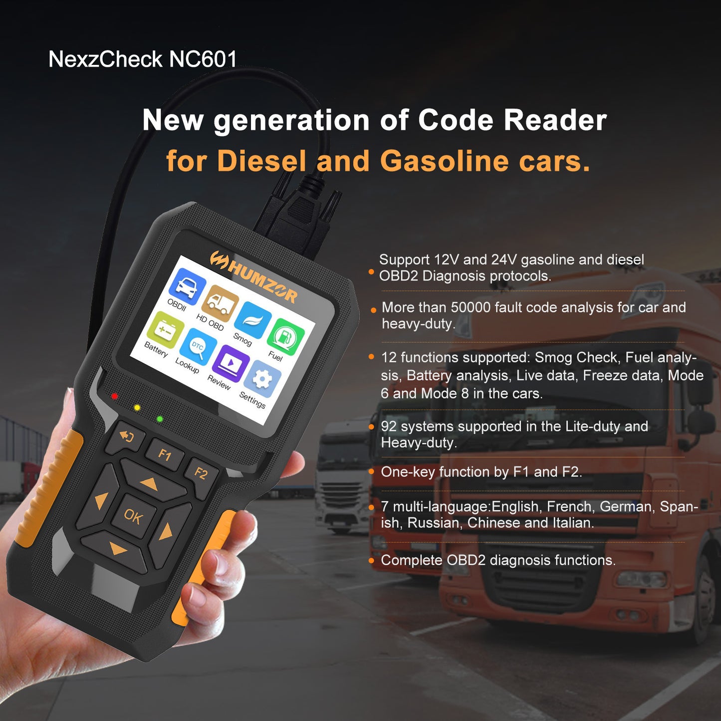 NC601 12v-24v Engine Code Reading Card Decoder