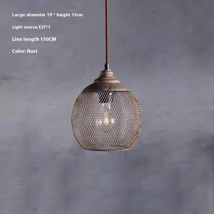 Retro Industrial Style Iron Iron Net Chandelier