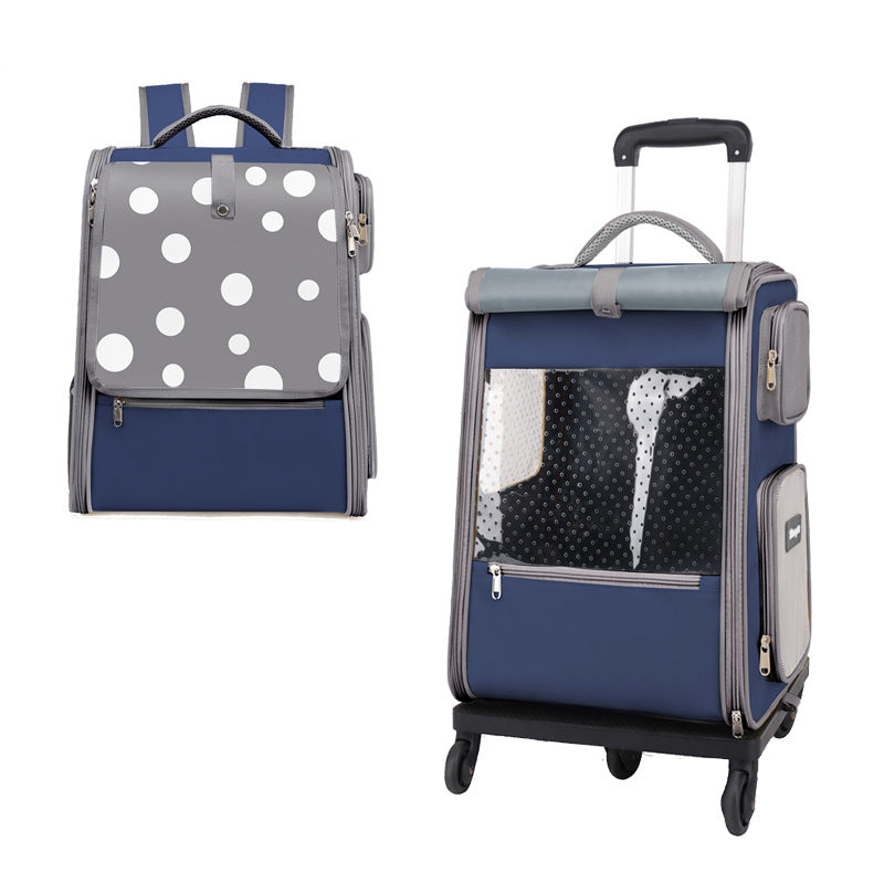 Multifunctional Draw-bar Pet Bag Portable Cat Luggage