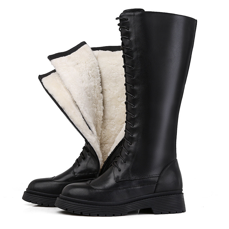 All-in-one Snow Boots High Wool Women's Winter Plus Velvet