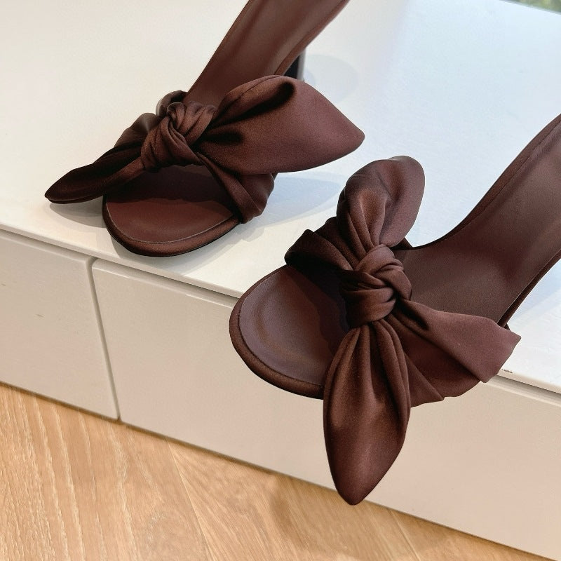 Women's Fashion Bowknot Stiletto Heel Sandals