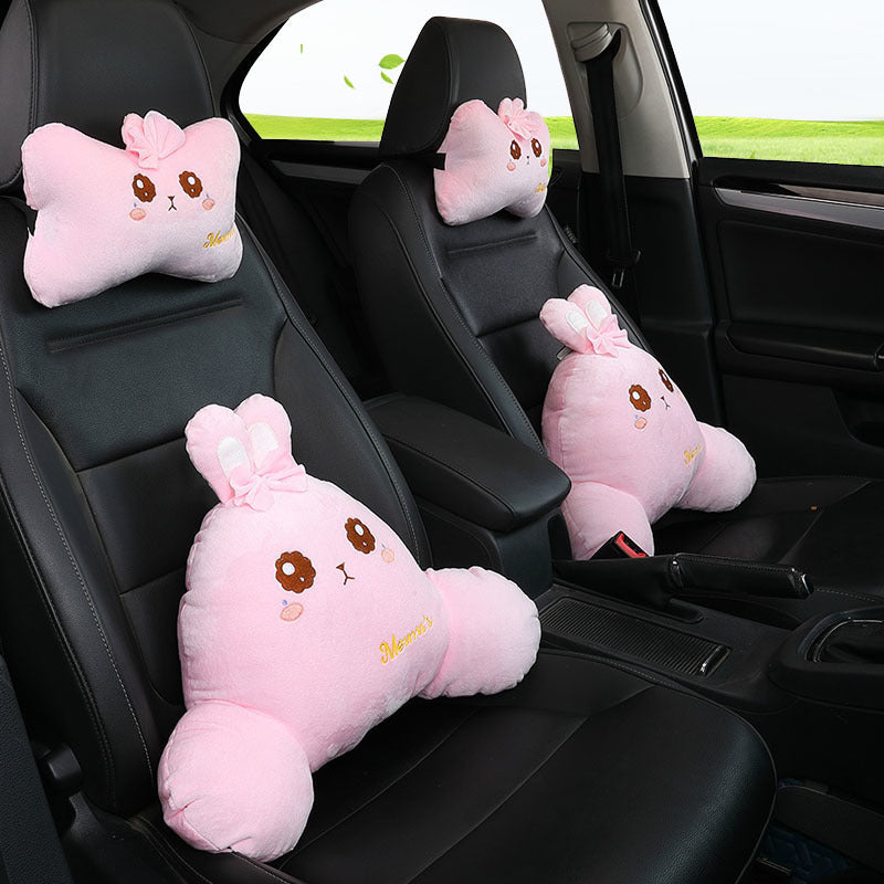 Automotive Headrest Car Lumbar Pillow Suit Cute Cartoon