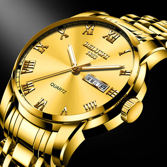 Men's Full-automatic Waterproof Refined Steel Belt Quartz Watch