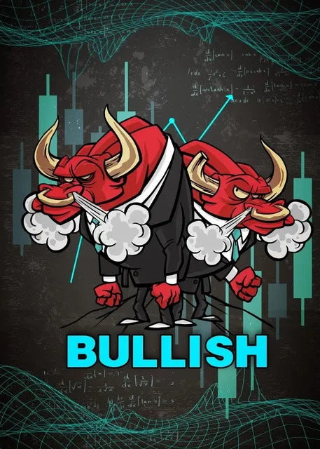 Bear Market Bull Market Rally Poster Decoration Canvas Painting Core