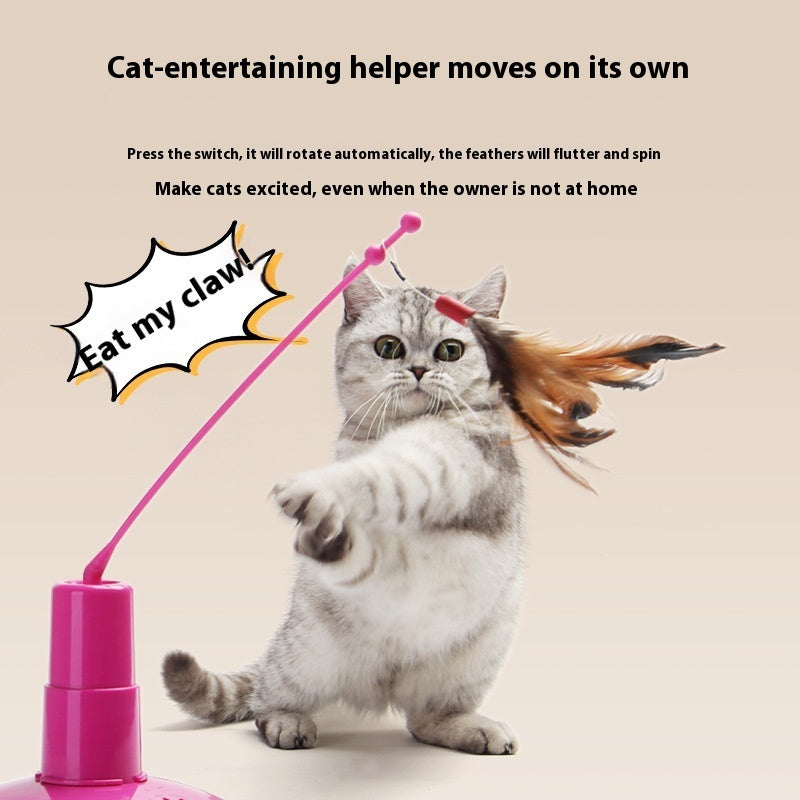 Pet Cat Toy Automatic Rotation Cat Pole Toy
