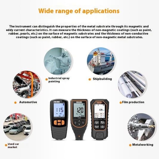 Automobile Paint Surface Plastic Spraying Iron Zinc Paint Film Thickness Detection Measuring Instrument