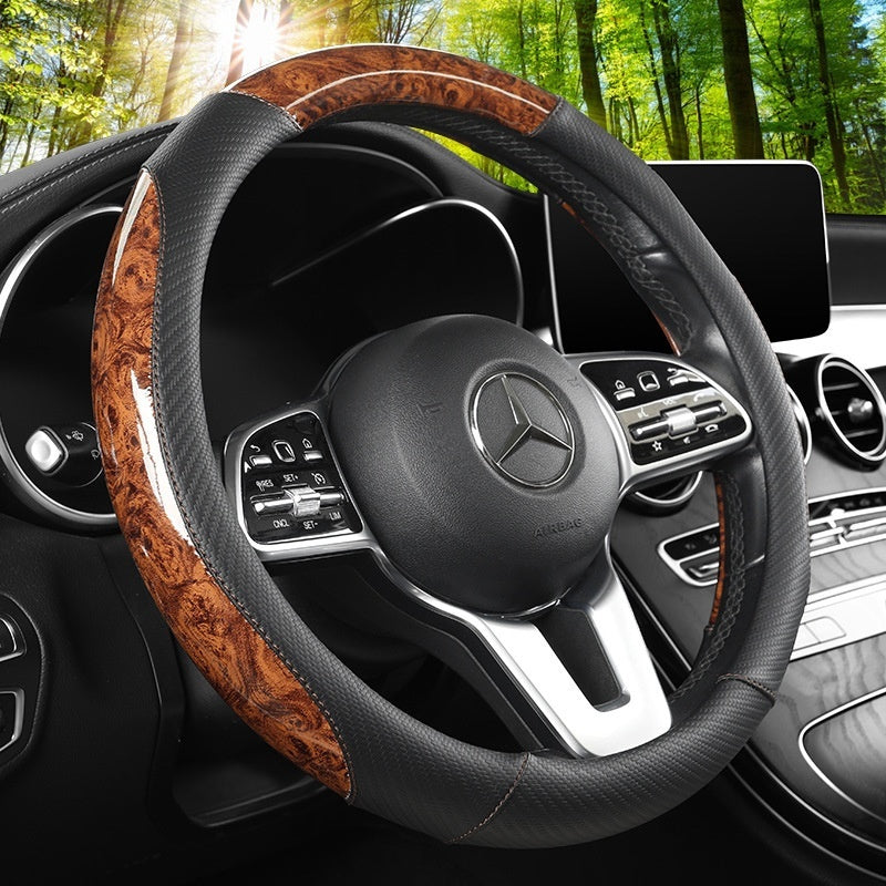 Steering Wheel New Year Crystal Car Cover Leather Modification