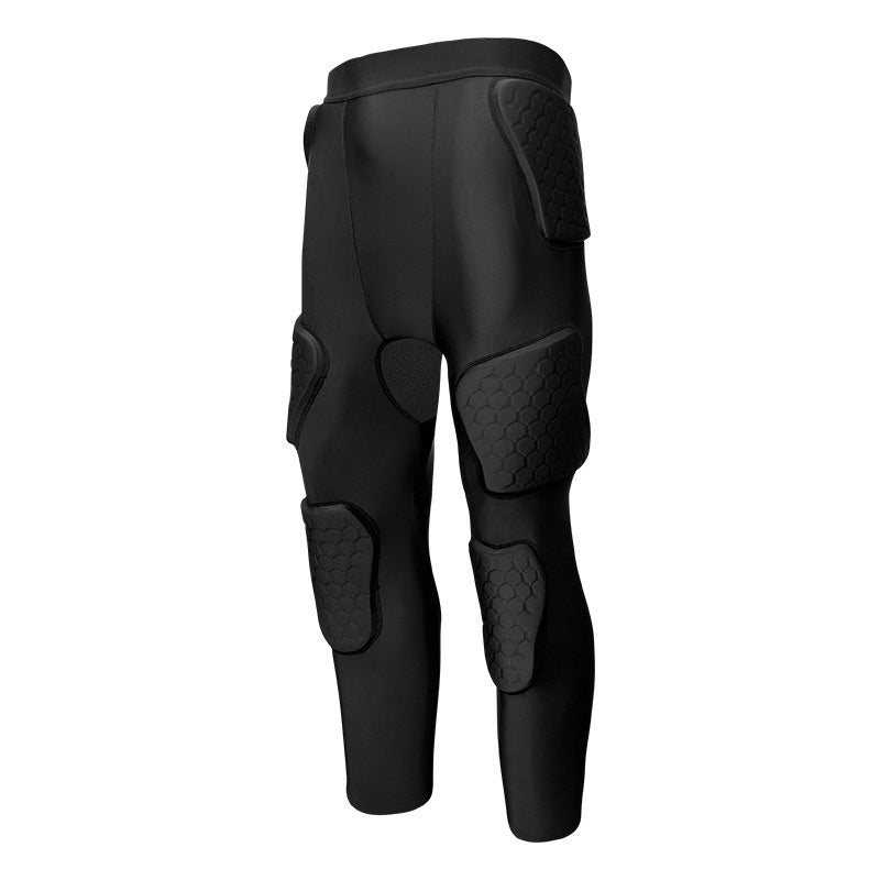 Knee Anti-collision Compression Pants Tight Sports Protective Gear Training Pant