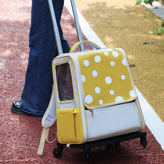 Multifunctional Draw-bar Pet Bag Portable Cat Luggage