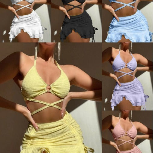 Fashion Swimsuit New Ladies Three-piece Set