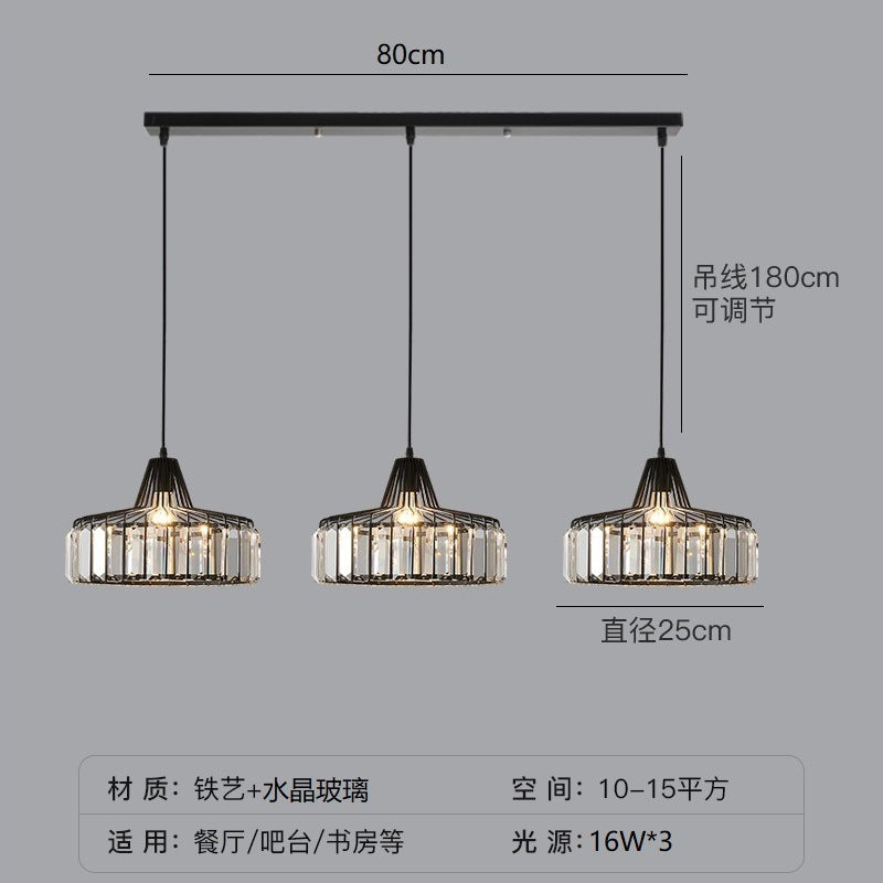 Simple Modern Light Luxury Crystal Creative Sun Lamp Bedroom Bedside Small Droplight