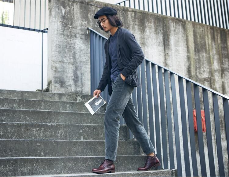 Men's Fashion Soft Leather Retro Trend