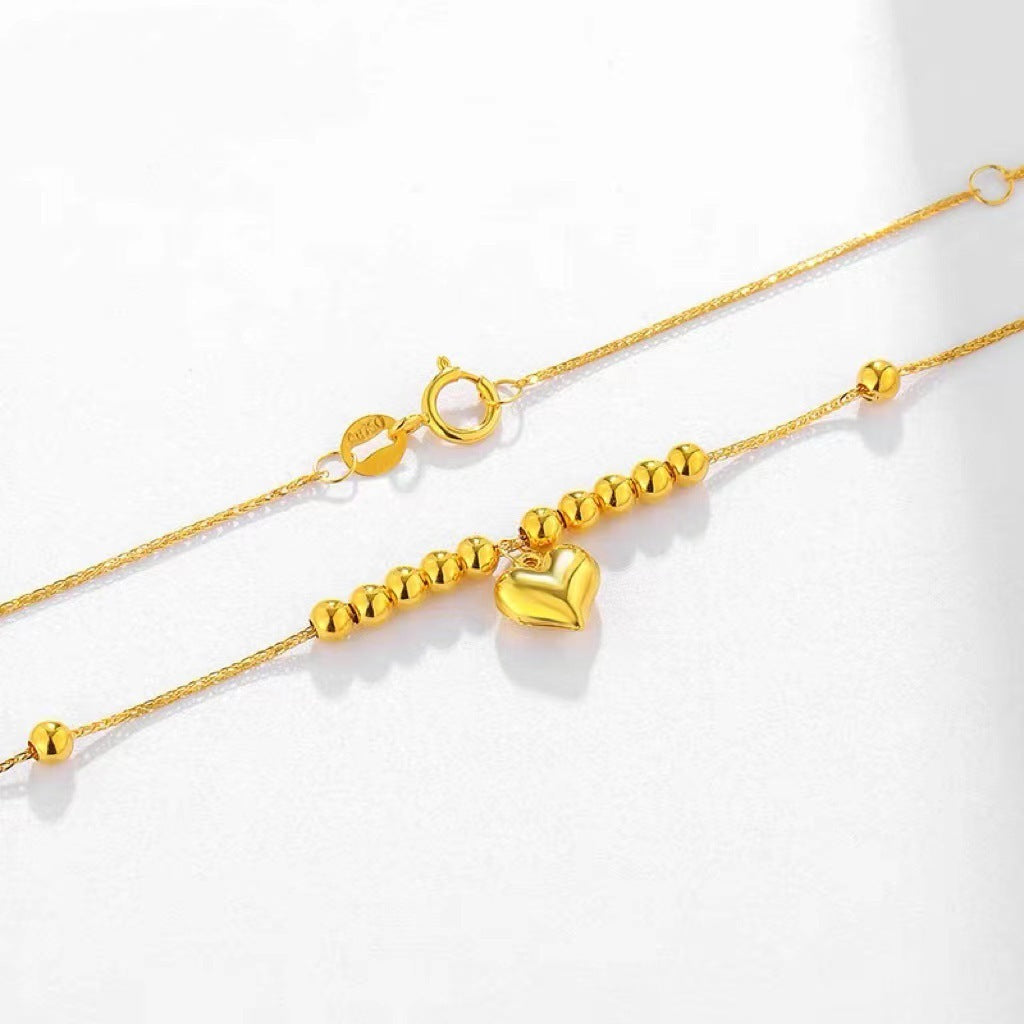 Gold Yellow Love Golden Balls All-match Necklace