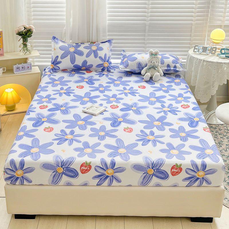 Brushed Single-layer Fitted Sheet Mattress Protective Cover