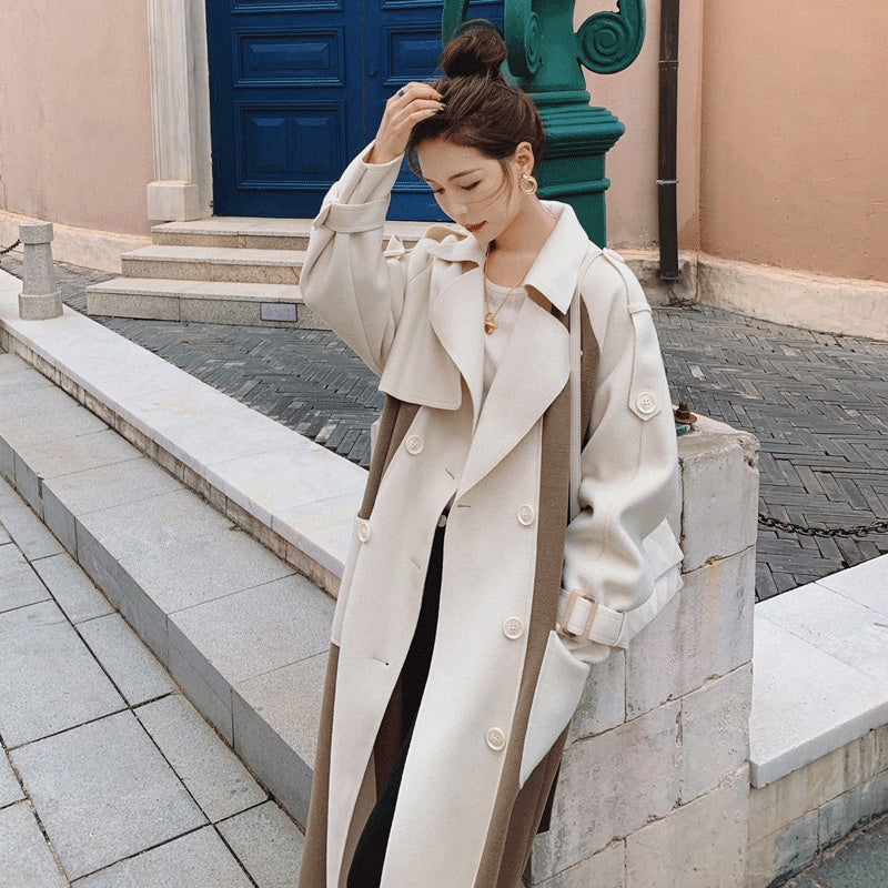 Mid-length Women's Double-sided Woolen Coat